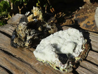 Natural Fluorescent Hyalite Opal Specimens  x 2 From Erongo, Namibia