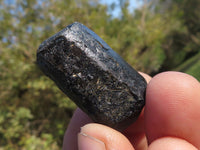 Natural Single Terminated Alluvial Black Schorl Tourmaline Crystals  x 35 From Zimbabwe - TopRock