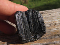 Natural Single Terminated Alluvial Black Schorl Tourmaline Crystals  x 35 From Zimbabwe - TopRock