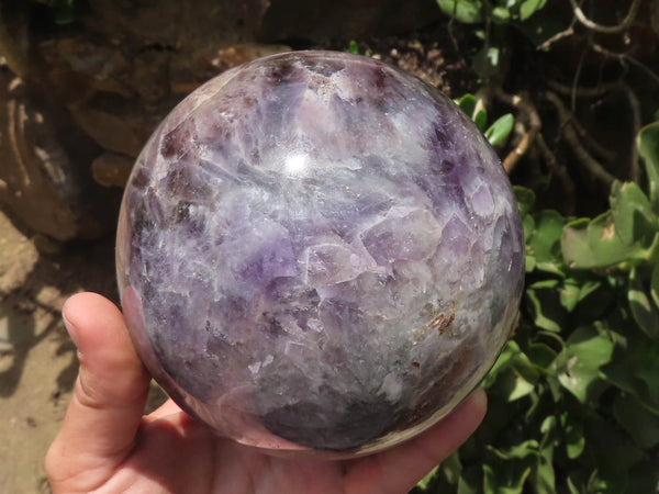 Polished Large Flower Amethyst Sphere  x 1 From Madagascar - TopRock