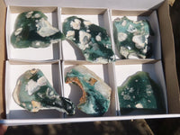 Polished One Side Polished Emerald Mtorolite Plates  x 6 From Zimbabwe