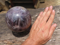 Polished Large Flower Amethyst Sphere  x 1 From Madagascar - TopRock