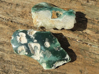 Polished One Side Polished Emerald Mtorolite Plates  x 6 From Zimbabwe