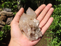 Natural Cascading White Phantom Quartz Clusters  x 6 From Luena, Congo - Toprock Gemstones and Minerals 