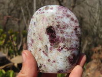 Polished Rubellite Pink Tourmaline Standing Free Forms x 3 From Ambatondrazaka, Madagascar