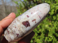 Polished Rubellite Pink Tourmaline Standing Free Forms x 3 From Ambatondrazaka, Madagascar