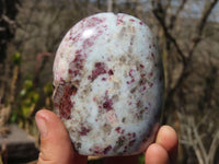 Polished Rubellite Pink Tourmaline Standing Free Forms x 3 From Ambatondrazaka, Madagascar