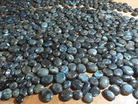 Polished Labradorite Gallets with Selected Flash (Palm Stones) - sold per kg - From Tulear, Madagascar - TopRock