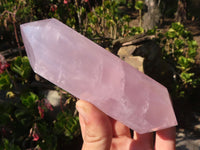 Polished Double Terminated Rose Quartz Points x 4 From Ambatondrazaka, Madagascar