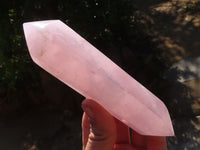 Polished Double Terminated Rose Quartz Points x 4 From Ambatondrazaka, Madagascar