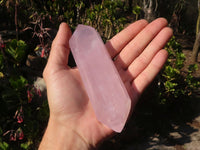 Polished Double Terminated Rose Quartz Points x 4 From Ambatondrazaka, Madagascar