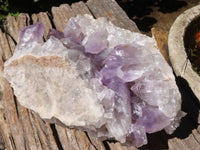 Natural Jacaranda Amethyst Specimens  x 2 From Mumbwa, Zambia - Toprock Gemstones and Minerals 