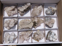 Natural Drusi Quartz Coated Calcite Pseudomorph Specimens  x 12 From Alberts Mountain, Lesotho - TopRock