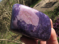 Polished Dark Purple Lithium Mica Lepidolite Free Forms  x 2 From Zimbabwe - TopRock