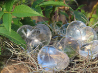 Polished Clearly Rock Crystal Quartz Gemstone Hearts - sold per 500 g from Madagascar - TopRock