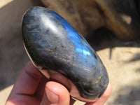 Polished Labradorite Standing Free Forms  x 2 From Tulear, Madagascar