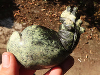 Polished Leopard Stone & Lepidolite Hippo Carvings  x 4 From Zimbabwe - Toprock Gemstones and Minerals 