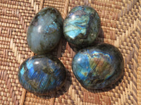 Polished Labradorite Gallets with Selected Flash (Palm Stones) - sold per kg - From Tulear, Madagascar - TopRock