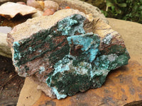 Natural Drusy Coated Chrysocolla & Malachite On Dolomite Specimen  x 1 From Likasi, Congo - TopRock