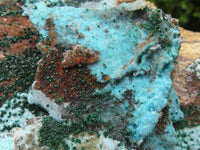 Natural Drusy Coated Chrysocolla & Malachite On Dolomite Specimen  x 1 From Likasi, Congo - TopRock