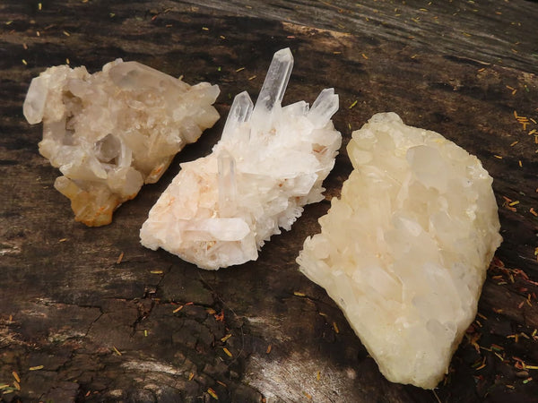 Natural Mixed Quartz Clusters  x 6 From Madagascar - TopRock