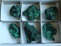 Natural Chatoyant Silky Malachite Specimens  x 6 From Kasompe, Congo - TopRock