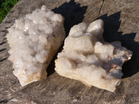 Natural White Madagascar Quartz Clusters x 3 From Madagascar - TopRock