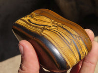 Polished Golden Tigers Eye Free Forms x 4 From Prieska, Northern Cape