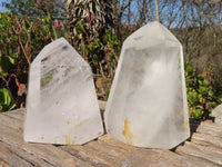 Polished Clear Quartz Crystal Points x 2 From Madagascar