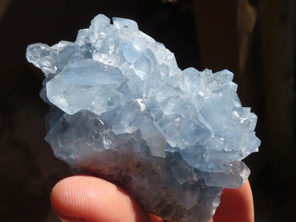 Natural Blue Celestite Crystal Specimens  x 6 From Sakoany, Madagascar - Toprock Gemstones and Minerals 