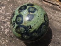 Polished Stromatolite / Kambamba Jasper Spheres With Wooden Stands x 8 From Mahajanga, Madagascar - TopRock