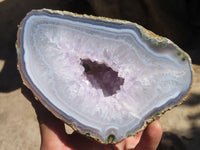 Polished Amethyst Agate Geodes x 2 From West Coast, Madagascar