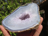 Polished Amethyst Agate Geodes x 2 From West Coast, Madagascar