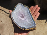 Polished Amethyst Agate Geodes x 2 From West Coast, Madagascar