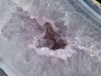 Polished Amethyst Agate Geodes x 2 From West Coast, Madagascar