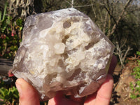 Polished Extra Large Smokey Window Amethyst Quartz Crystal x 1 From Ambatondrazaka, Madagascar