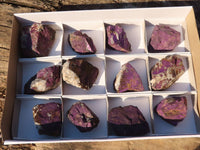 Natural Rough Metallic Purpurite Specimens  x 12 From Erongo, Namibia - Toprock Gemstones and Minerals 