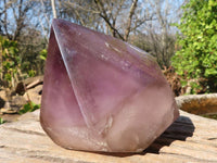 Polished Extra Large Smokey Window Amethyst Quartz Crystal x 1 From Ambatondrazaka, Madagascar