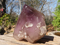 Polished Extra Large Smokey Window Amethyst Quartz Crystal x 1 From Ambatondrazaka, Madagascar