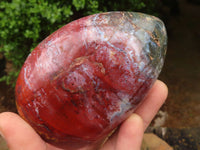 Polished Red Earthy Volcano Jasper Standing Free Forms  x 2 From Madagascar - TopRock