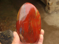 Polished Red Earthy Volcano Jasper Standing Free Forms  x 2 From Madagascar - TopRock