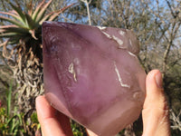 Polished Extra Large Smokey Window Amethyst Quartz Crystal x 1 From Ambatondrazaka, Madagascar