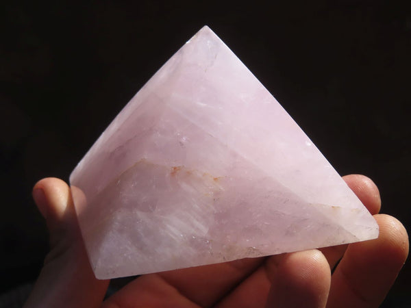 Polished Rose Quartz Pyramids x 4 From Antsirabe, Madagascar