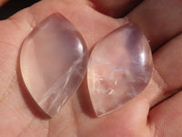 Polished Clear Rock Crystal Angel Tears x 35 From Madagascar