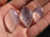 Polished Clear Rock Crystal Angel Tears x 35 From Madagascar