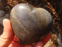 Polished Blue Lazulite Hearts  x 6 From Madagascar