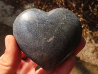 Polished Blue Lazulite Hearts  x 6 From Madagascar