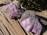 Natural Rough Stichtite & Serpentine Specimens x 3 From Barberton, South Africa