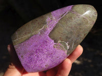 Polished Purple Stichtite & Serpentine Standing Free Forms  x 2 From Barberton, South Africa - Toprock Gemstones and Minerals 