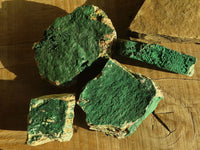 Natural Micro Botryoidal Crystalline Malachite Specimens  x 4 From Congo